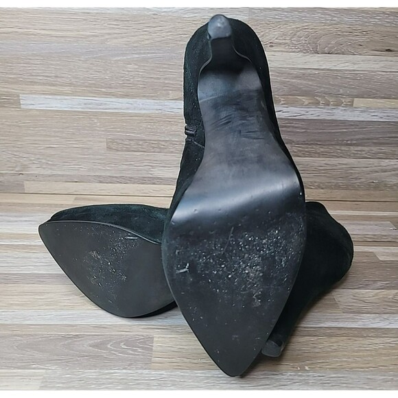 Steve Madden Survey Ankle Boots Black Suede‎ Platform Point Toe Womens Size 7 - Picture 8 of 14